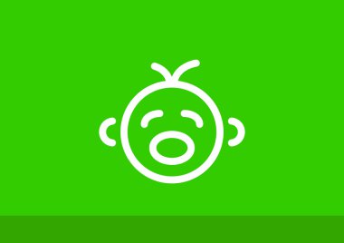 Ağlayan bebek siluet 