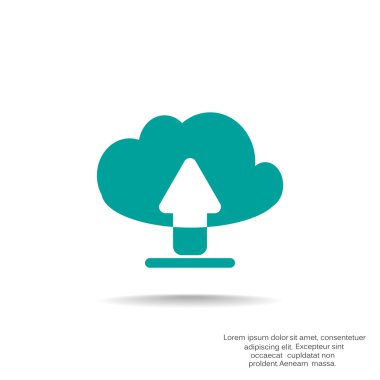 Bulut dosya indirme web simgesi