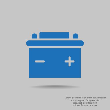 Basit araba pil web simgesi 