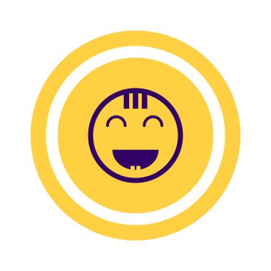 Mutlu bir çocuk yüzü doodle 