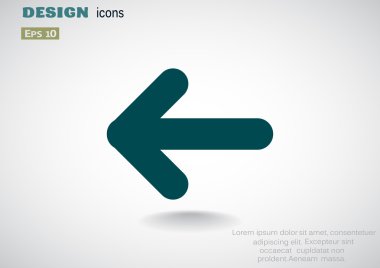 Ok işaret sol simgesi