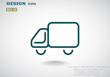 Nakliye ve teslimat web simgesi