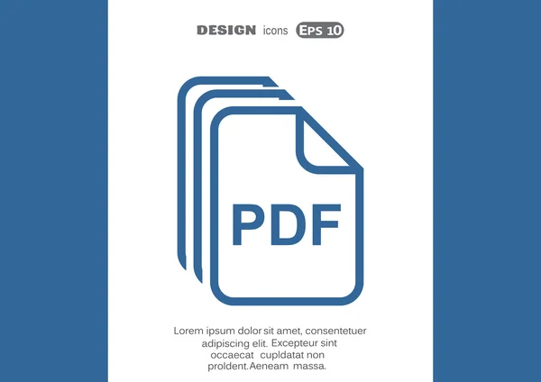 Dosyalar Pdf basit web simgesi — Stok Vektör