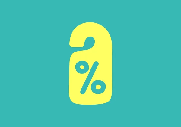 Percent discount sign — Stock Vector