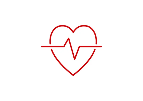 Heartbeat web pictogram — Stockvector