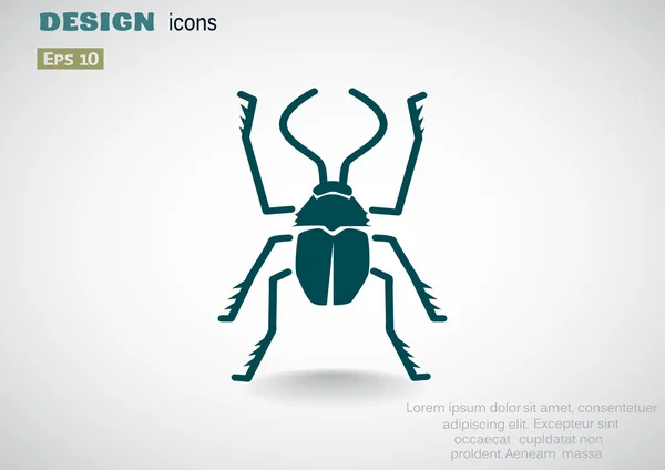 Bugg symbol med disposition beetle — Stock vektor