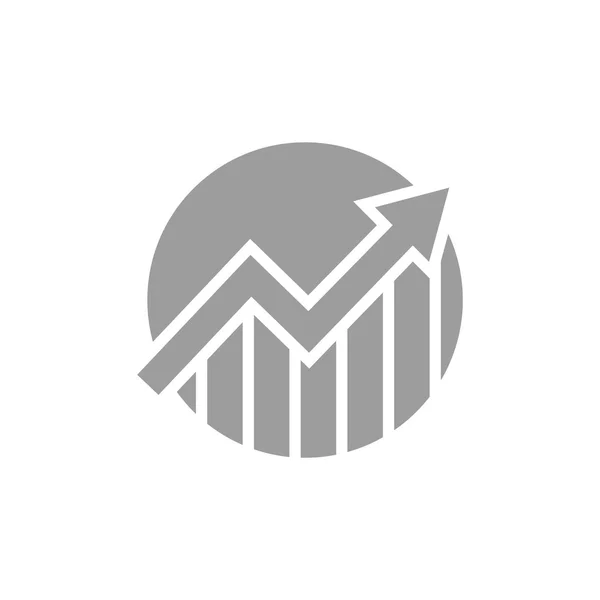 Geschäft wächst Chartpräsentation Symbol — Stockvektor