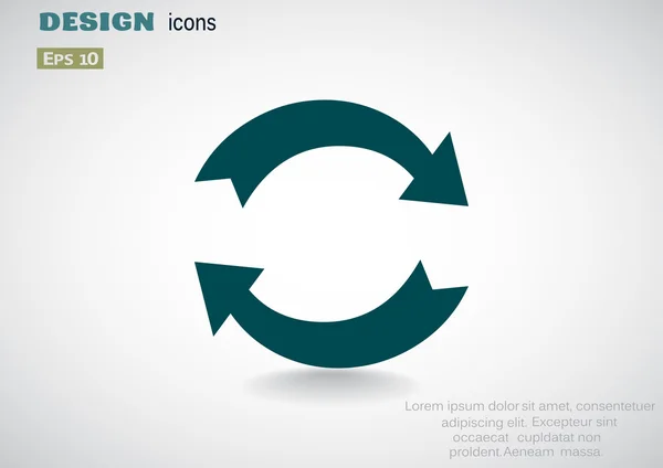 Cirkel met pijlen web pictogram — Stockvector