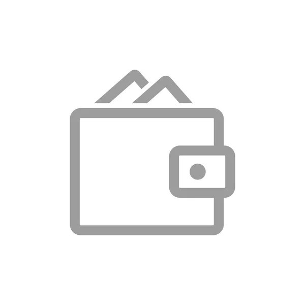 Portemonnee web pictogram — Stockvector