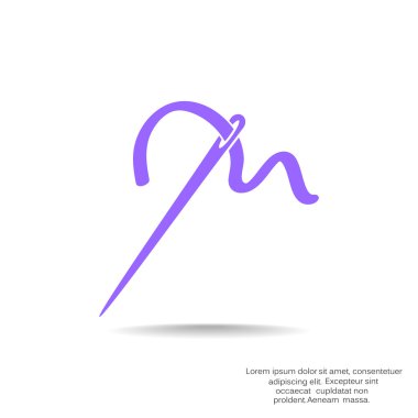 iş parçacığı simgesi ile iğne