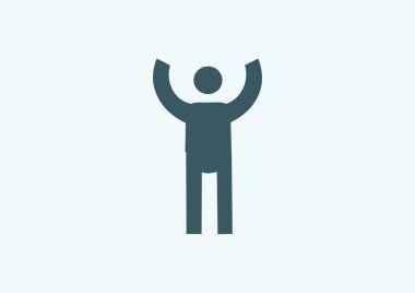 Elleri havada bir adam