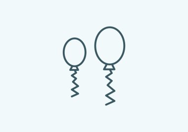 Balonlar anahat simgesini