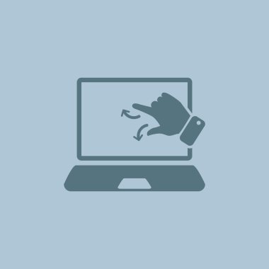 Dokunmatik ekranda dizüstü web simgesi