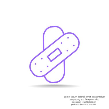 Bandaj sıva basit web simgesi