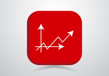 Grafik simgesi üzerinde Eğri ok