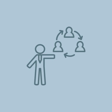 İletişim simgesi olan insan