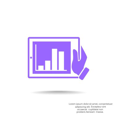 Dijital tablet basit web simgesi