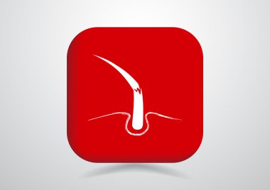 Hasarlı saçın web simgesi