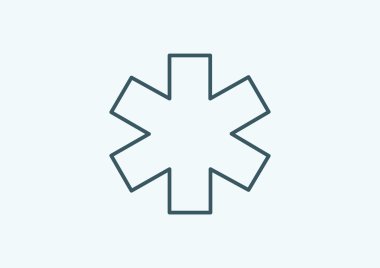 Tıp sembolü basit web simgesi