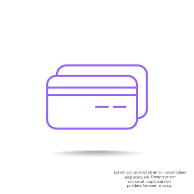 Plastik kart basit web simgesi