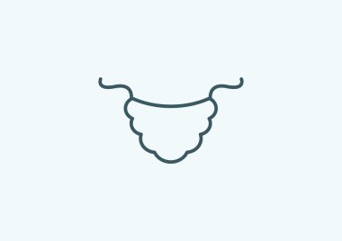 Bebek önlüğü çizgisi simgesi