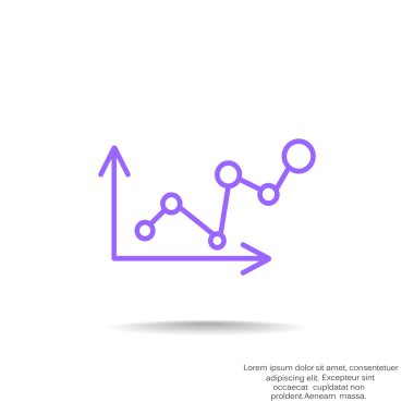 Eğri çizgi grafik simgesini