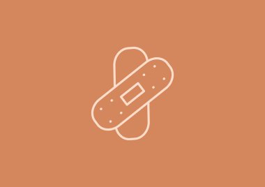 Bandaj sıva basit web simgesi