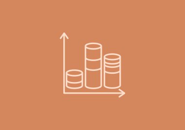 Sütunlar basit web simgesi ile grafik