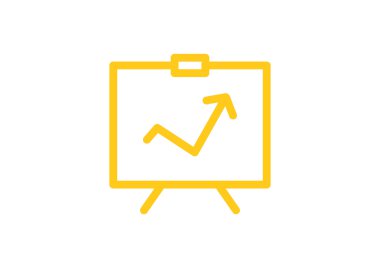 iş büyüyen grafik sunum simgesini