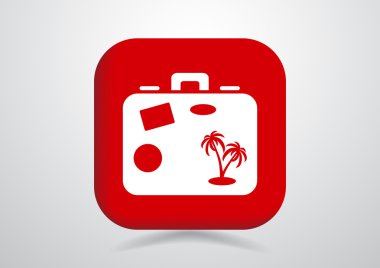 Turist bavul basit web simgesi