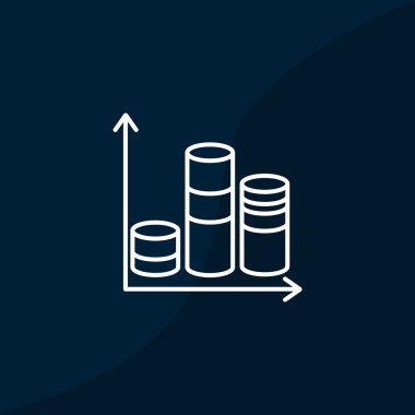 Sütunlar basit web simgesi ile grafik