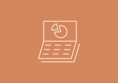 Basit laptop ile grafik ekran üzerinde