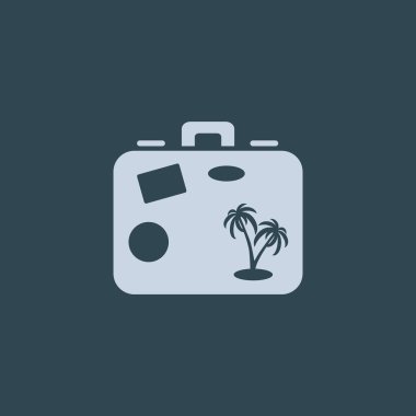 Turist bavul basit web simgesi