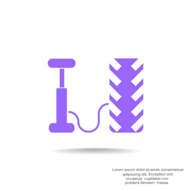 Hava pompası ve lastik web simgesi