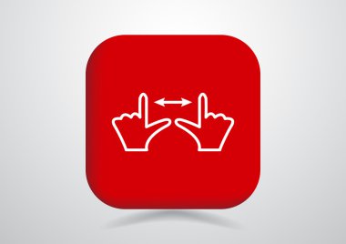 İşlem basit web simgeye dokunun