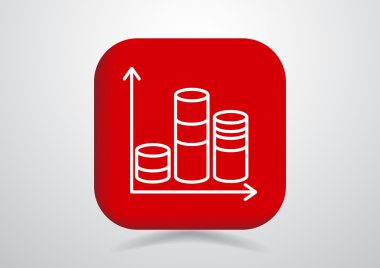 Sütunlar basit web simgesi ile grafik