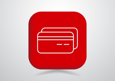 Plastik kart basit web simgesi