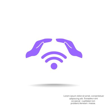 Radyo dalgaları ile el simgesi