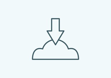 Bulut dosya karşıya yükleme simgesi 