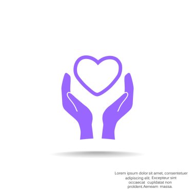 Eller basit simgesi kalp