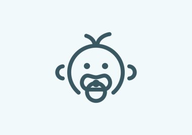 Bebek emziği ile basit simgesi