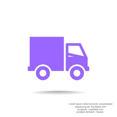 Nakliye ve teslimat web simgesi