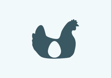 Tavuk yumurta içindeki siluet