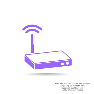 Dalgalar web simgesi ile modem 