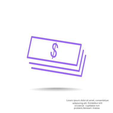 Dolar web simgesi yığını