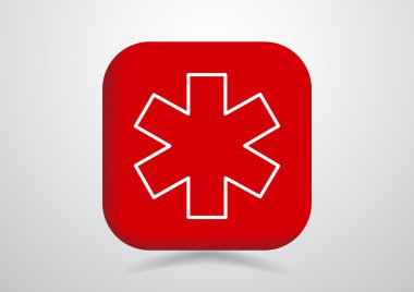 Tıp sembolü basit web simgesi