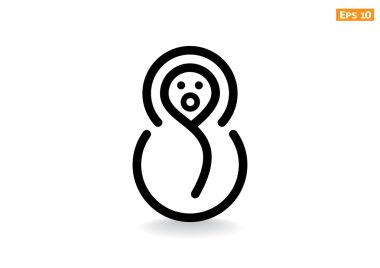 Basit çizgiler bebek bebek simge