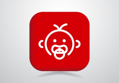 Bebek emziği ile basit simgesi