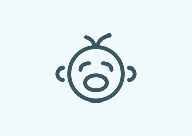 Ağlayan bebek siluet 