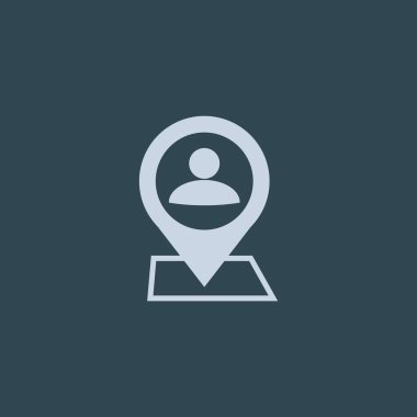 İnsan konum işaretçisi basit simgesine